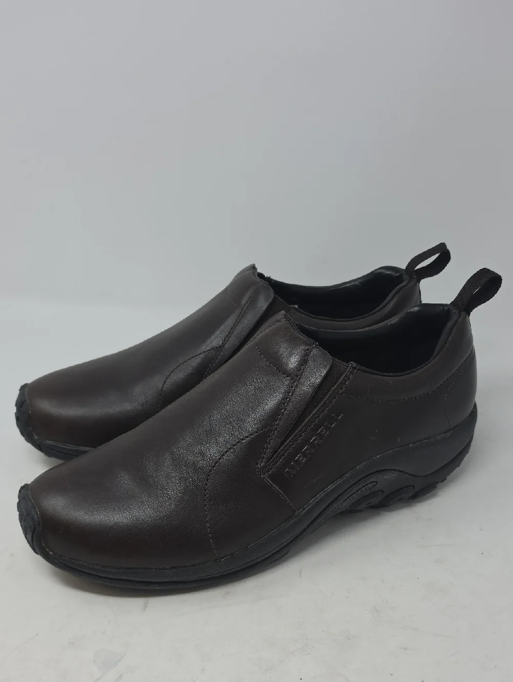 Merrell Men's Slip-On Loafers in Dark Brown Leather Size 12 - Picture 1 of 6